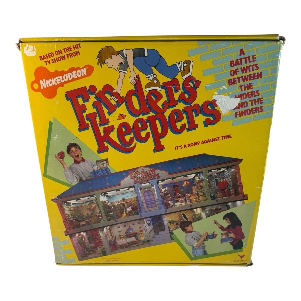 Vintage 1988 Nickelodeon Finders Keepers Board Game Cardinal TV Show Edition